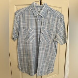 Lacoste Men's Light Blue Checkered Shirt